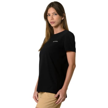 CAMISETA BASIC SILK FEMININA PRETA - COLUMBIA