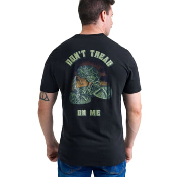 CAMISETA CONCEPT DON'T TREAD ON ME CLASSIC 10 ANOS PRETA - INVICTUS