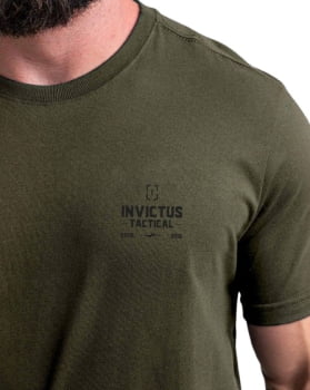 CAMISETA  CONCEPT FLAMING SKULL VERDE OLIVA INVICTUS