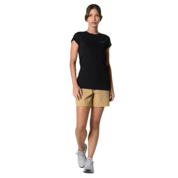 CAMISETA MANGA CURTA NEBLINA FEMIMINA PRETA - COLUMBIA