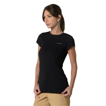 CAMISETA MANGA CURTA NEBLINA FEMIMINA PRETA - COLUMBIA