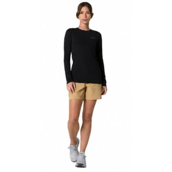 CAMISETA MANGA LONGA NEBLINA FEMIMINA PRETA - COLUMBIA