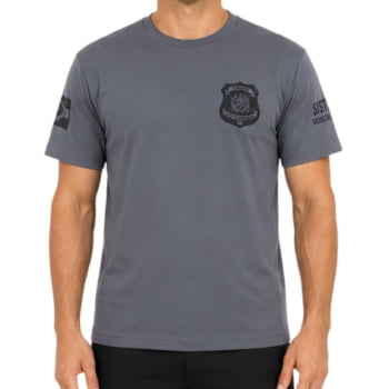 CAMISETA SOCIOEDUCATIVO SC POLIAMIDA MANGA CURTA CINZA