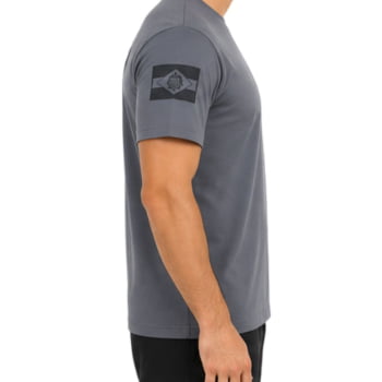 CAMISETA SOCIOEDUCATIVO SC POLIAMIDA MANGA CURTA CINZA