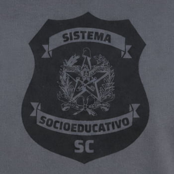 CAMISETA SOCIOEDUCATIVO SC POLIAMIDA MANGA CURTA CINZA