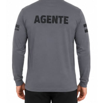 CAMISETA SOCIOEDUCATIVO SC POLIAMIDA MANGA LONGA CINZA