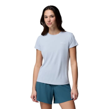 CAMISETA ZERO RULES LIGHT SS CREW FEMININA CIRRUS GREY - COLUMBIA