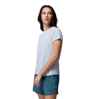CAMISETA ZERO RULES LIGHT SS CREW FEMININA CIRRUS GREY - COLUMBIA