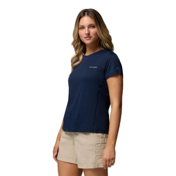 CAMISETA ZERO RULES LIGHT SS CREW FEMININA COLLEGIATE NAVY - COLUMBIA