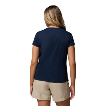 CAMISETA ZERO RULES LIGHT SS CREW FEMININA COLLEGIATE NAVY - COLUMBIA
