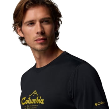CAMISETA ZERO RULES LIGHT SS GRAPHIC BLACK SCRIPTED PEAKS - COLUMBIA