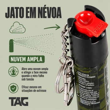 CHAVEIRO MINI SPRAY DE DEFESA NÉVOA PROTECT-X - TAG