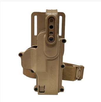 COLDRE DE CINTURA MD4 CAQUI PRF COM TIRAS E ADAPTADOR GLOCK - MAYNARDS