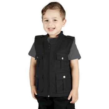 COLETE TÁTICO INFANTIL ARMY PRETO COLETE TÁTICO INFANTIL ARMY PRETO