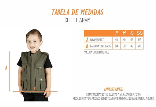 COLETE TÁTICO INFANTIL ARMY PRETO COLETE TÁTICO INFANTIL ARMY PRETO