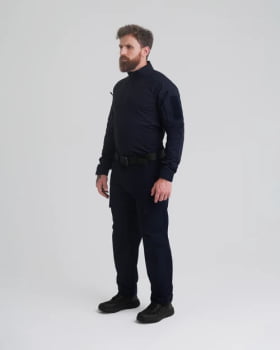 COMBAT SHIRT HAWK 3.0 AZUL MARINHO - INVICTUS