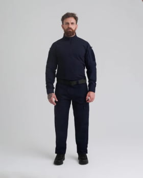 COMBAT SHIRT HAWK 3.0 AZUL MARINHO - INVICTUS