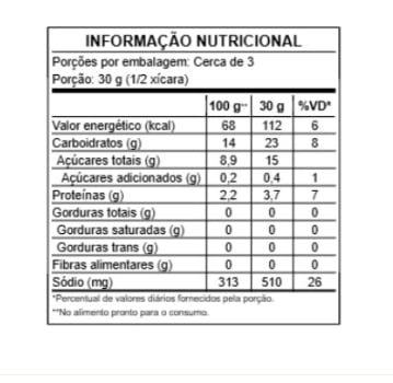 COMIDA LIOFILIZADA MACARRÃO AO MOLHO BECHAMEL - LIONUTRI