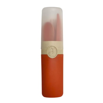 CONJUNTO DE TALHER PLÁSTICO LARANJA