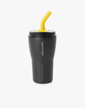 COPO TÉRMICO TUMBLER HURRICANE 413ML PRETO E AMARELO - GALÁPAGOS