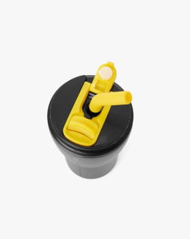 COPO TÉRMICO TUMBLER HURRICANE 413ML PRETO E AMARELO - GALÁPAGOS