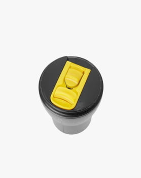 COPO TÉRMICO TUMBLER HURRICANE 413ML PRETO E AMARELO - GALÁPAGOS