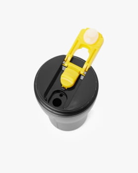 COPO TÉRMICO TUMBLER HURRICANE 413ML PRETO E AMARELO - GALÁPAGOS