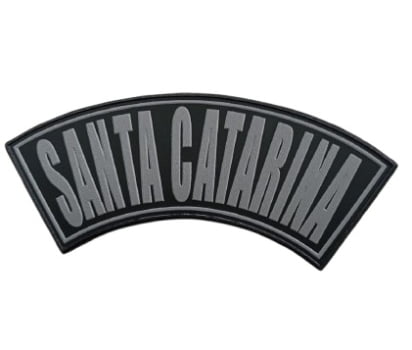 DISTINTIVO CURVO SANTA CATARINA EMBORRACHADO COM VELCRO