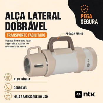 GARRAFA TÉRMICA ISOMAX 1.2L BRANCA - NTK