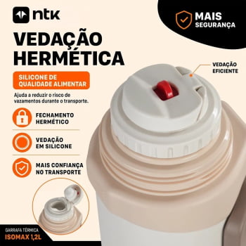 GARRAFA TÉRMICA ISOMAX 1.2L BRANCA - NTK