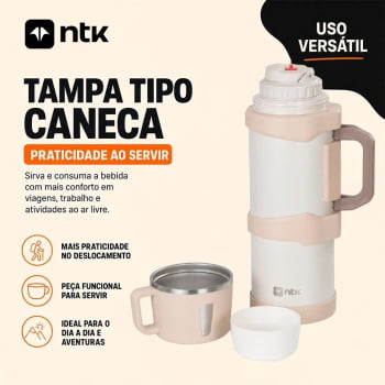 GARRAFA TÉRMICA ISOMAX 1.2L PRETA - NTK