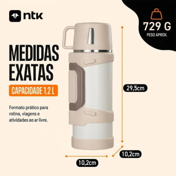 GARRAFA TÉRMICA ISOMAX 1.2L PRETA - NTK
