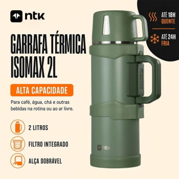 GARRAFA TÉRMICA ISOMAX 2L PRETO - NTK GARRAFA TÉRMICA ISOMAX 2L PRETO - NTK