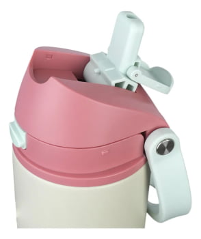 GARRAFA TÉRMICA ISOMAX STRAW 710ML BEGE- NTK