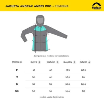 JAQUETA ANORAK IMPERMEÁVEL ANDES X-LITE FEMININO LARANJA - KAILASH
