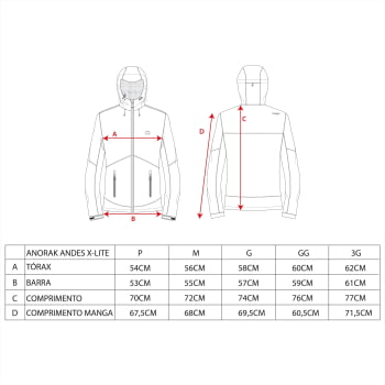 JAQUETA ANORAK IMPERMEÁVEL ANDES X-LITE MASCULINO PRETO - KAILASH