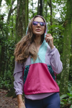 JAQUETA CORTA VENTO COLORS FEMININO VERMELHO/TIFFANY - KAILASH