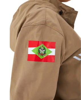 JAQUETA CORTA VENTO PMSC IMPERMEÁVEL CAQUI