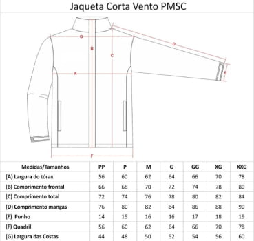 JAQUETA CORTA VENTO PMSC IMPERMEÁVEL CAQUI