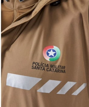 JAQUETA CORTA VENTO PMSC IMPERMEÁVEL CAQUI