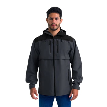 JAQUETA OVERLAND MASCULINA PRETA E CHUMBO - INVICTUS JAQUETA OVERLAND MASCULINA PRETA E CHUMBO - INVICTUS