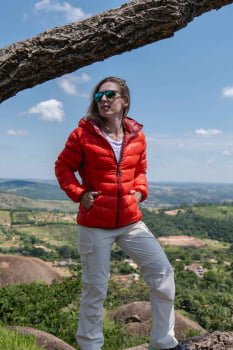 JAQUETA PUFFER DOUBLE PATAGONIA FEMININO LARANJA/VERMELHO - KAILASH