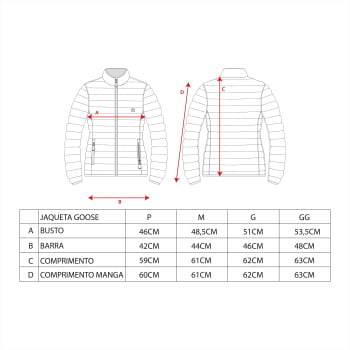 JAQUETA PUFFER DUPLA FACE PLUMA GANSO FEMININO CHUMBO/OFF WHITE - KAILASH