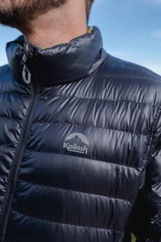 JAQUETA PUFFER DUPLA FACE PLUMA GANSO MASCULINO VERDE/PRETO - KAILASH