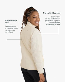 JAQUETA PUFFER IBEX THERMOLITE HEAT FEMININA OFF WHITE - GALÁPAGOS