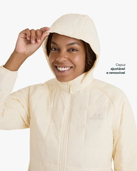 JAQUETA PUFFER IBEX THERMOLITE HEAT FEMININA OFF WHITE - GALÁPAGOS