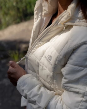 JAQUETA PUFFER IBEX THERMOLITE HEAT FEMININA OFF WHITE - GALÁPAGOS