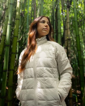 JAQUETA PUFFER IBEX THERMOLITE HEAT FEMININA OFF WHITE - GALÁPAGOS