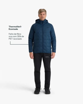 JAQUETA PUFFER IBEX THERMOLITE HEAT MASCULINA AZUL MARINHO - GALÁPAGOS