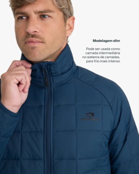 JAQUETA PUFFER IBEX THERMOLITE HEAT MASCULINA AZUL MARINHO - GALÁPAGOS